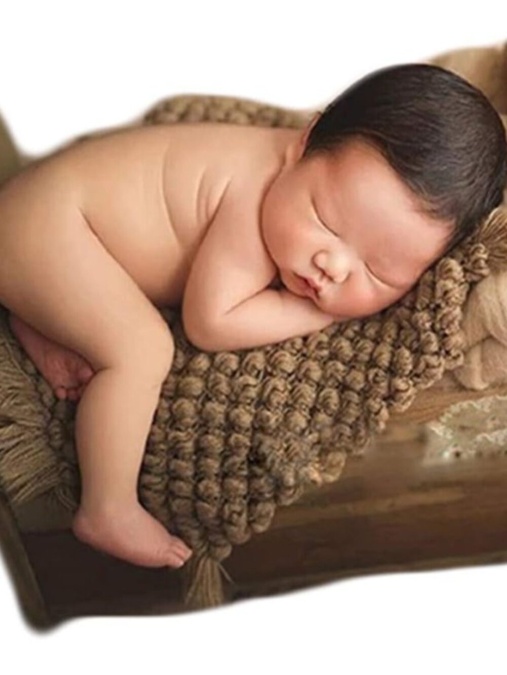 Newborn Baby Photography Props Basket Filler Blanket Coffee